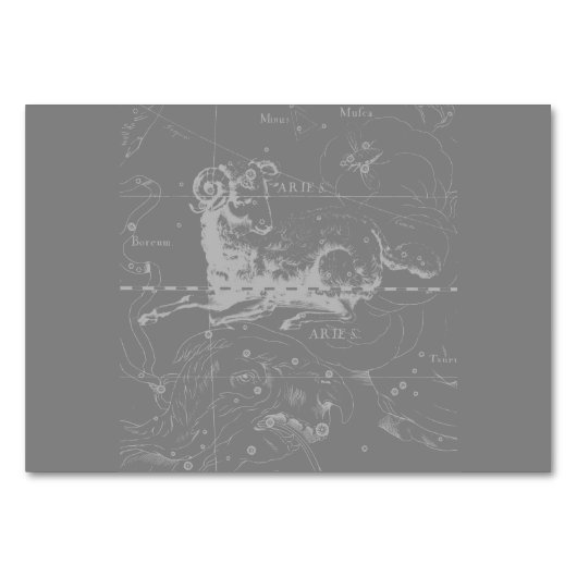 Chrome zoals Aries Zodiac Sign Hevelius Kaart (Achterkant)