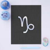Chrome zoals Capricorn Zodiac Sign on Snake style Flyer (Enkel)