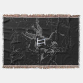 Chrome zoals Gemini Zodiac Sign on Hevelius 1690 Deken (Voorkant)