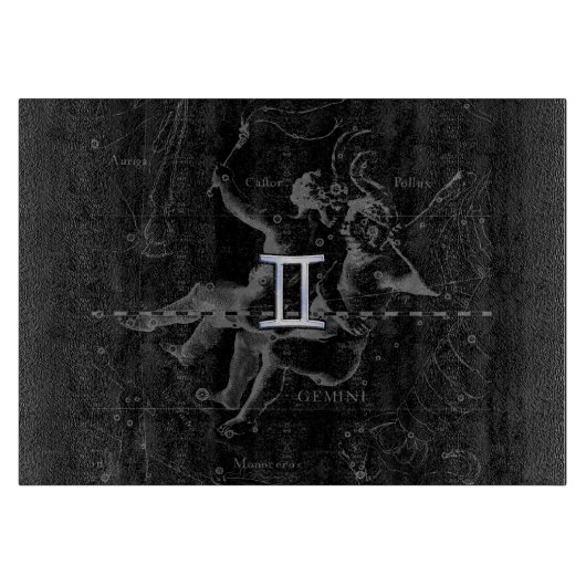 Chrome zoals Gemini Zodiac Sign on Hevelius 1690 Snijplank (Voorkant)