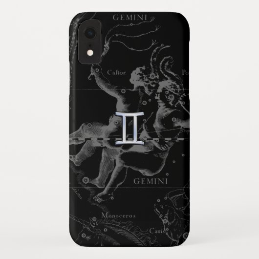 Chrome zoals Gemini Zodiac Symbol op Hevelius Case-Mate iPhone Case (Achterkant)
