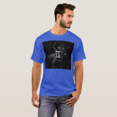 Chrome zoals Gemini Zodiac Symbol op Hevelius T-shirt (Voorkant volledig)