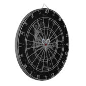 Chrome zoals het Zodiac-symbool van Aries op Hevel Dartbord (Voorkant Links)