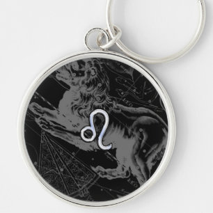 Chrome zoals Leo Zodiac Sign on Hevelius 1690 Sleutelhanger
