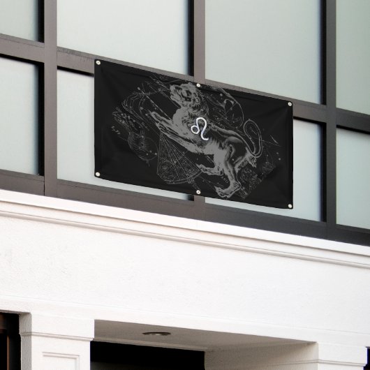 Chrome zoals Leo Zodiac Sign op Hevelius Spandoek (Buitenkant Gebouw)