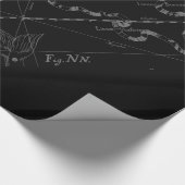 Chrome zoals Pisces Zodiac Sign on Black Hevelius Cadeaupapier (Hoek)