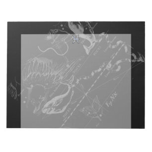 Chrome zoals Pisces Zodiac Sign on Hevelius 1690 Notitieblok