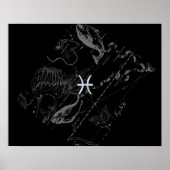 Chrome zoals Pisces Zodiac Sign on Hevelius 1690 Poster (Voorkant)