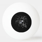 Chrome zoals Sagittarius Zodiac Sign on Hevelius Pingpongballen (Voorkant)