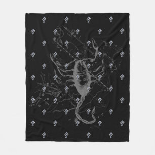 Chrome zoals Scorpio Zodiac Sign on Hevelius Decor Fleece Deken