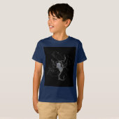 Chrome zoals Scorpio Zodiac Symbol op Hevelius T-shirt (Voorkant volledig)