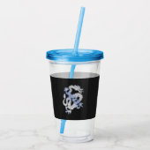 Chrome zoals Silver Dragon Black Snake Skin-stijl Acryl Drinkbeker (Achterkant)