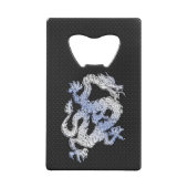 Chrome zoals Silver Dragon Black Snake Skin-stijl Kredietkaart Flessenopener (Voorkant)