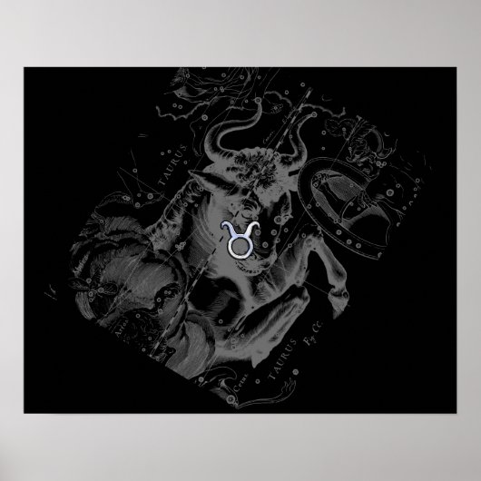 Chrome zoals Taurus Zodiac Sign on Hevelius Poster (Voorkant)