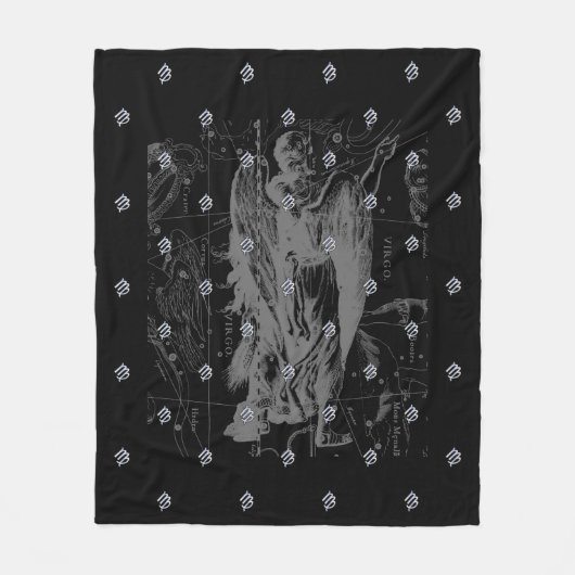 Chrome zoals Virgo Zodiac Sign on Hevelius Fleece Deken (Voorkant)