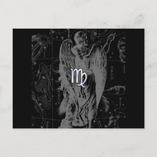 Chrome zoals Virgo Zodiac Sign on Hevelius in Blac Briefkaart