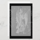 Chrome zoals Virgo Zodiac Sign on Hevelius in Blac Briefpapier (Voorkant / Achterkant)