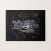 Chrome zoals Virgo Zodiac Sign on Hevelius in Blac Legpuzzel (Horizontaal)