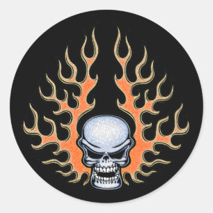 Chromeboy - Flames Ronde Sticker