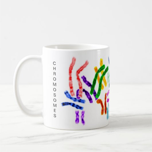 chromosomen, DNA-moleculen Koffiemok (Links)