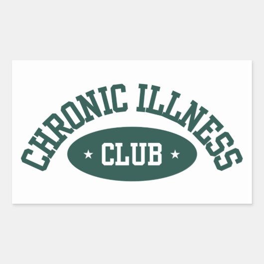 Chronic Illness Club Sticker, Disability Awareness Rechthoekige Sticker (Voorkant)
