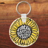 Chronic Illness Warrior - Sunflower Sleutelhanger (Voorkant)