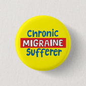 Chronic Migraine-patiënt pincode sensibilisering Ronde Button 3,2 Cm (Voorkant)