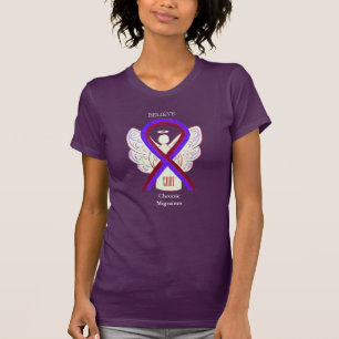 Chronic Migraines Awareness Ribbon Custom Clothing T-shirt