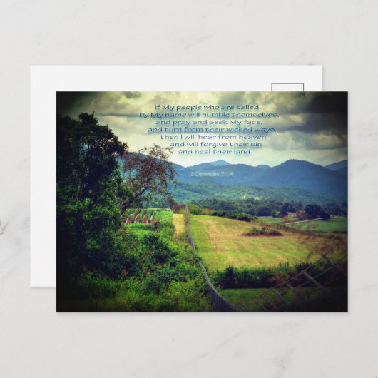 Chronicles 7:14 briefkaart (Voorkant / Achterkant)