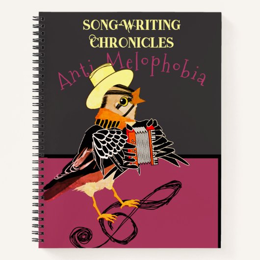 Chroniques d'écriture de chansons | Cahier de note (Devant)