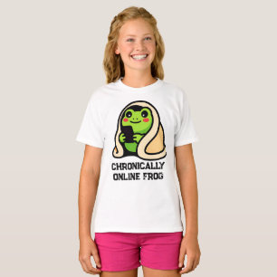 chronisch online Kikker Grappige Meme T-shirt