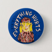 Chronische aandoeningen onzichtbare pijn bij ziekt ronde button 5,7 cm (Voorkant)