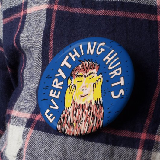 Chronische aandoeningen onzichtbare pijn bij ziekt ronde button 5,7 cm