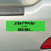 Chronische Bumpersticker (Op auto)