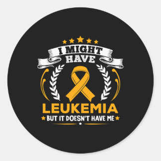 Chronische leukemie Leukemie heeft ME niet Ronde Sticker