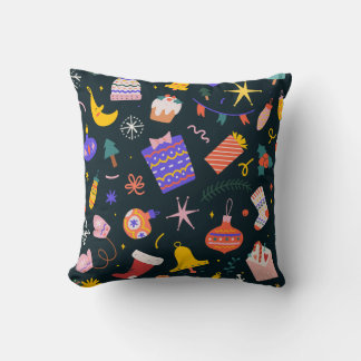 chronische patterned cushion gifts, bells and sock kussen