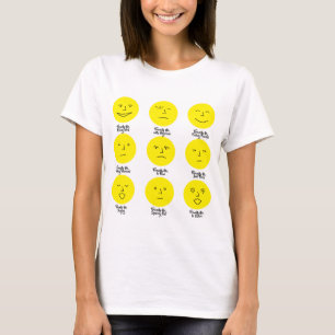 Chronische pijn Emoji T-Shirt: Geel T-shirt