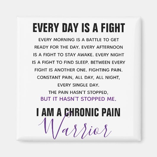 Chronische Pijn Krijger Magneet (Voorkant)