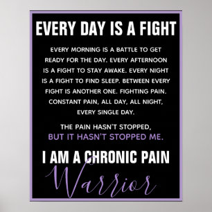 Chronische Pijn Krijger (volledig aanpasbaar) Poster