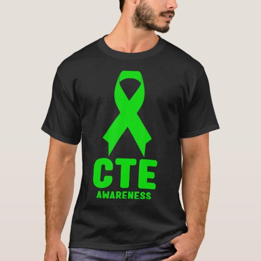 Chronische traumatische encefalopathie CTE-bewustw T-shirt (Voorkant)