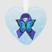 Chronische Vermoeidheid Lint en Vlinder Kerstmis Ornament (voorkant)