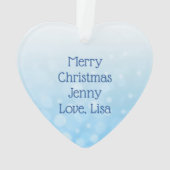 Chronische Vermoeidheid Lint en Vlinder Kerstmis Ornament (achterkant)