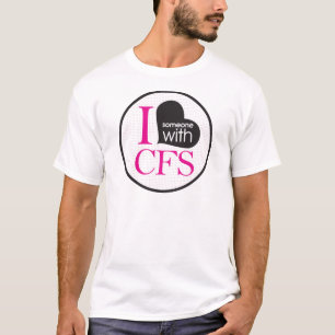 Chronische vermoeidheid (roze en zwart) t-shirt
