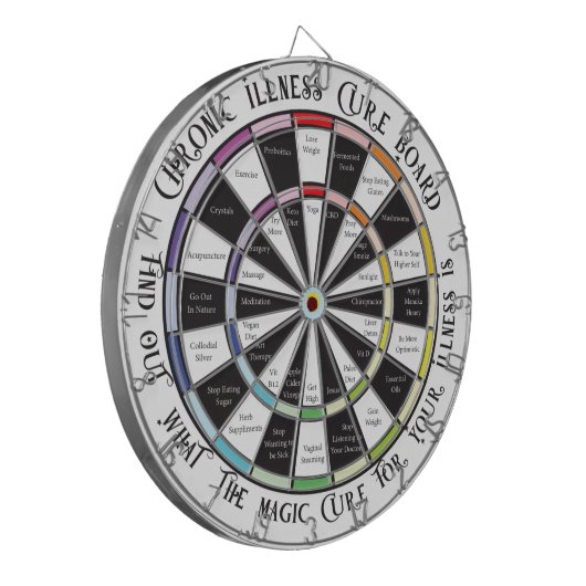 Chronische ziekte Cure Dartboard Dartbord (Voorkant Links)