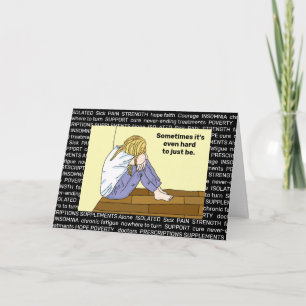 Chronische ziekte, helemaal alleen, isolatie, over kaart