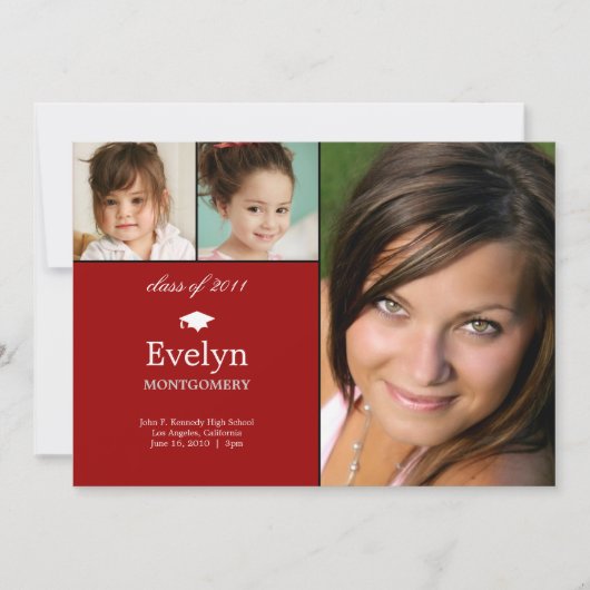 Chronologie 3 Faire-part de la graduation photo (Devant)
