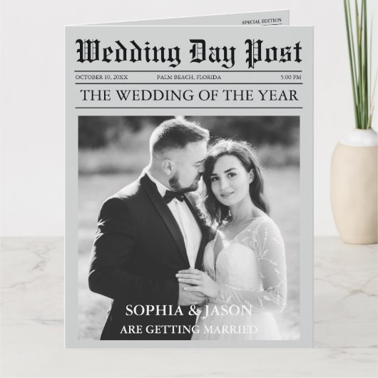 Chronologie du journal et faire-part de mariage du (Devant)