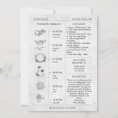 Chronologie du programme de mariage de photo de jo (Dos)