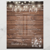 Chronologie du programme de mariage rustique sur l (Devant)