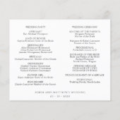 Chronologie et programme des Mariages floraux des  (Dos)